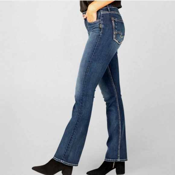 Silver Jeans Avery Slim Boot Bootcut High Waisted Rise Western Flare Size 26 - Picture 1 of 11